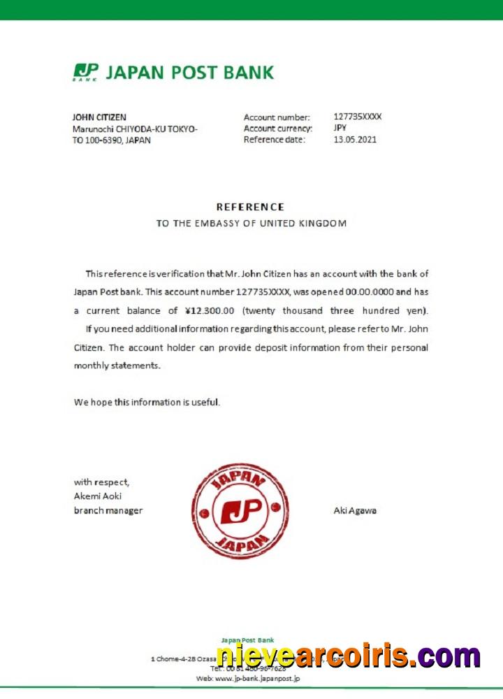 Japan Japan Post Bank reference